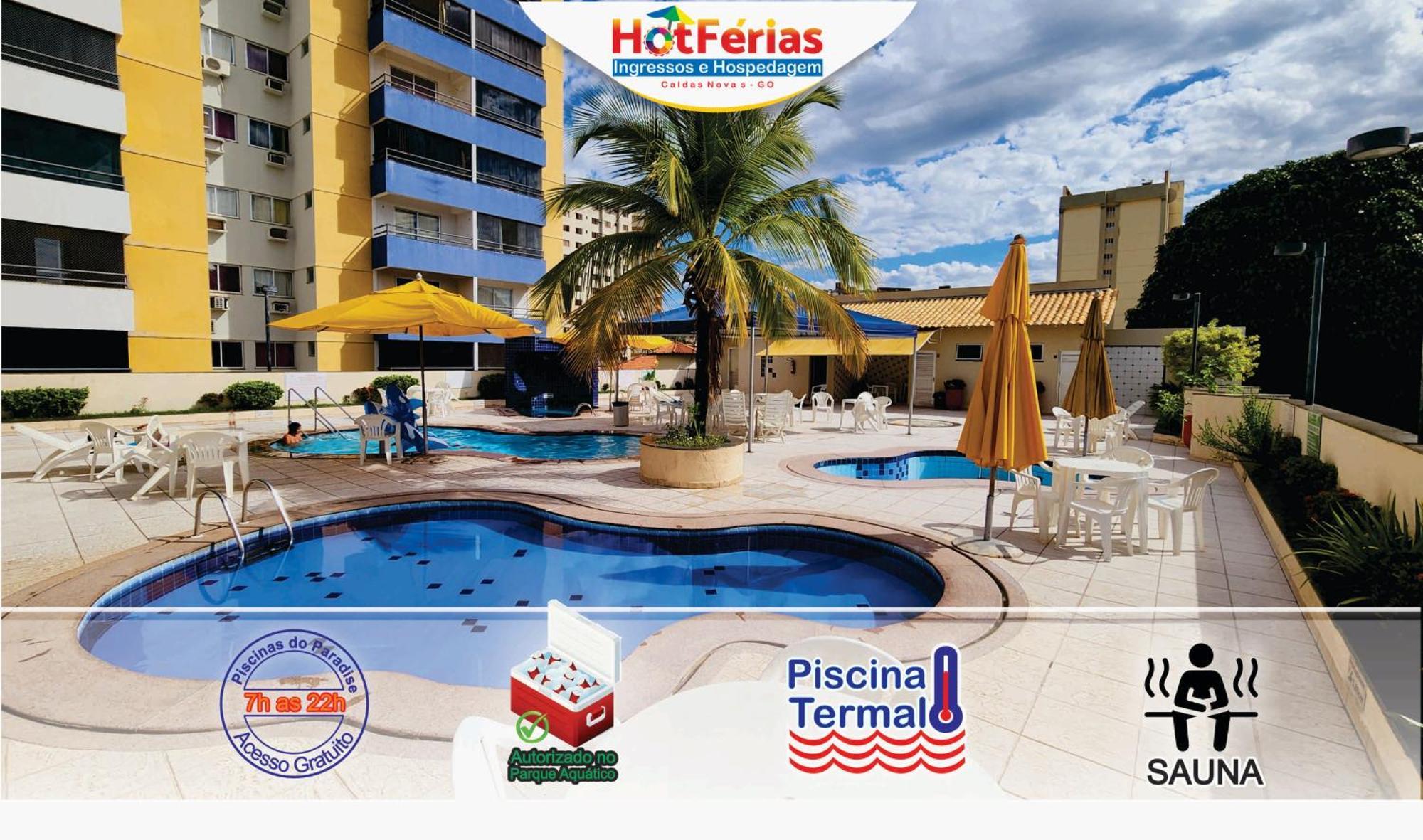 Flat Paradise, Piscinas Termais, Proximo Ao Centro - Hotferias Caldas Novas Εξωτερικό φωτογραφία